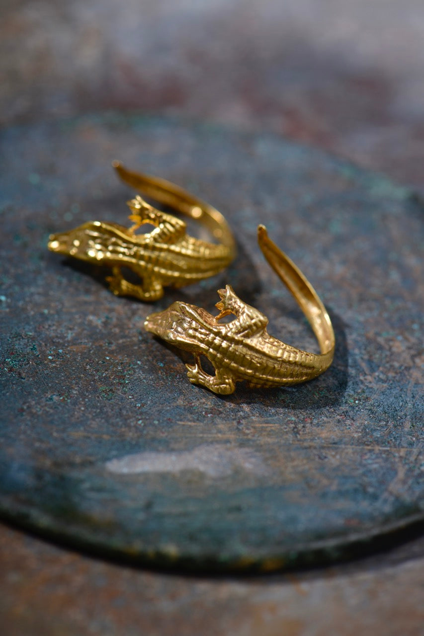 Sobek Crocodile Earring