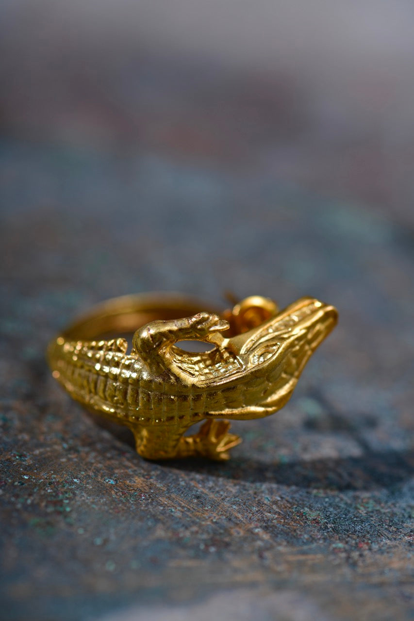Sobek Crocodile Earring