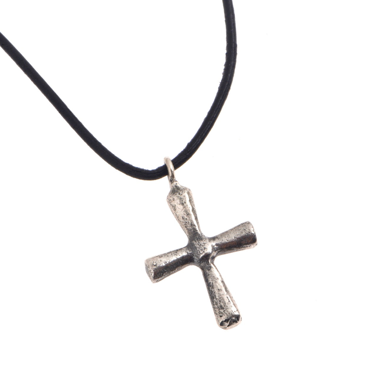 Holy Cross; Stavroz Leather Necklace