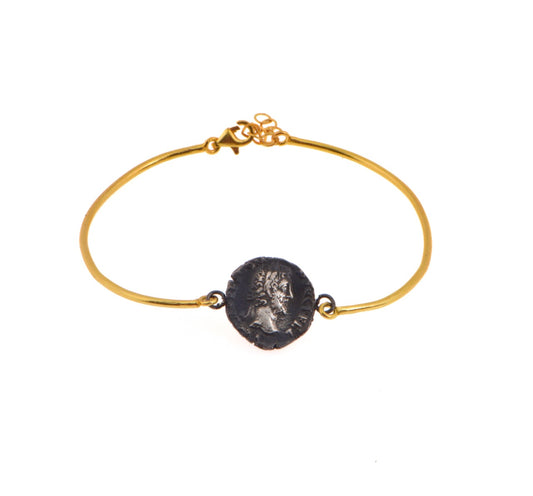 Commodus Denarius Çift Kordon Bilezik