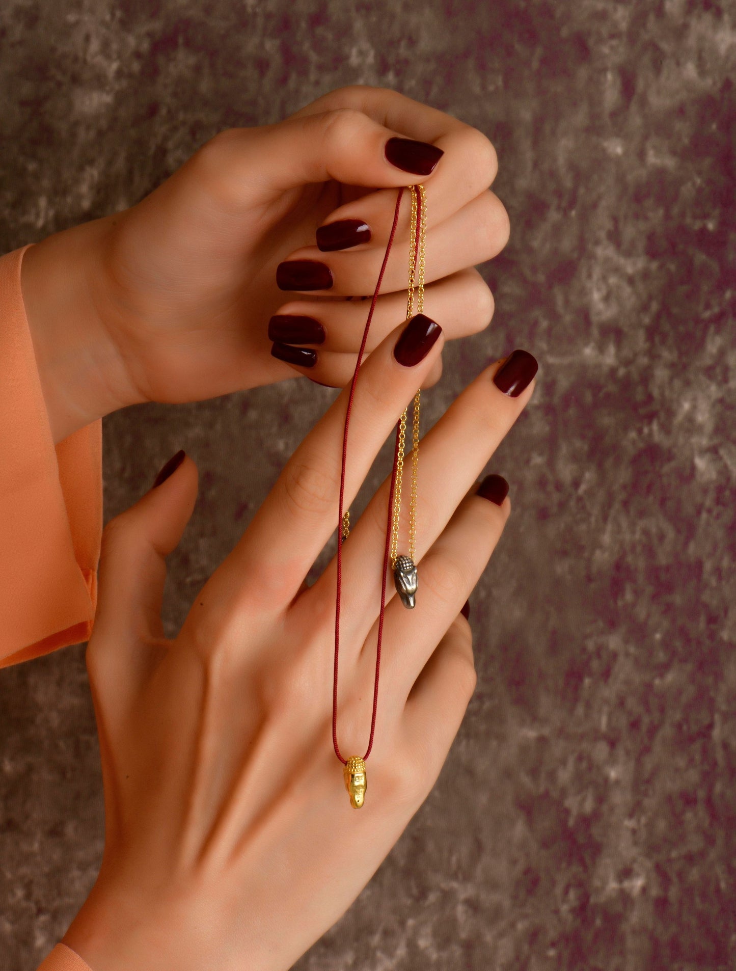 Panther Head Rope Necklace