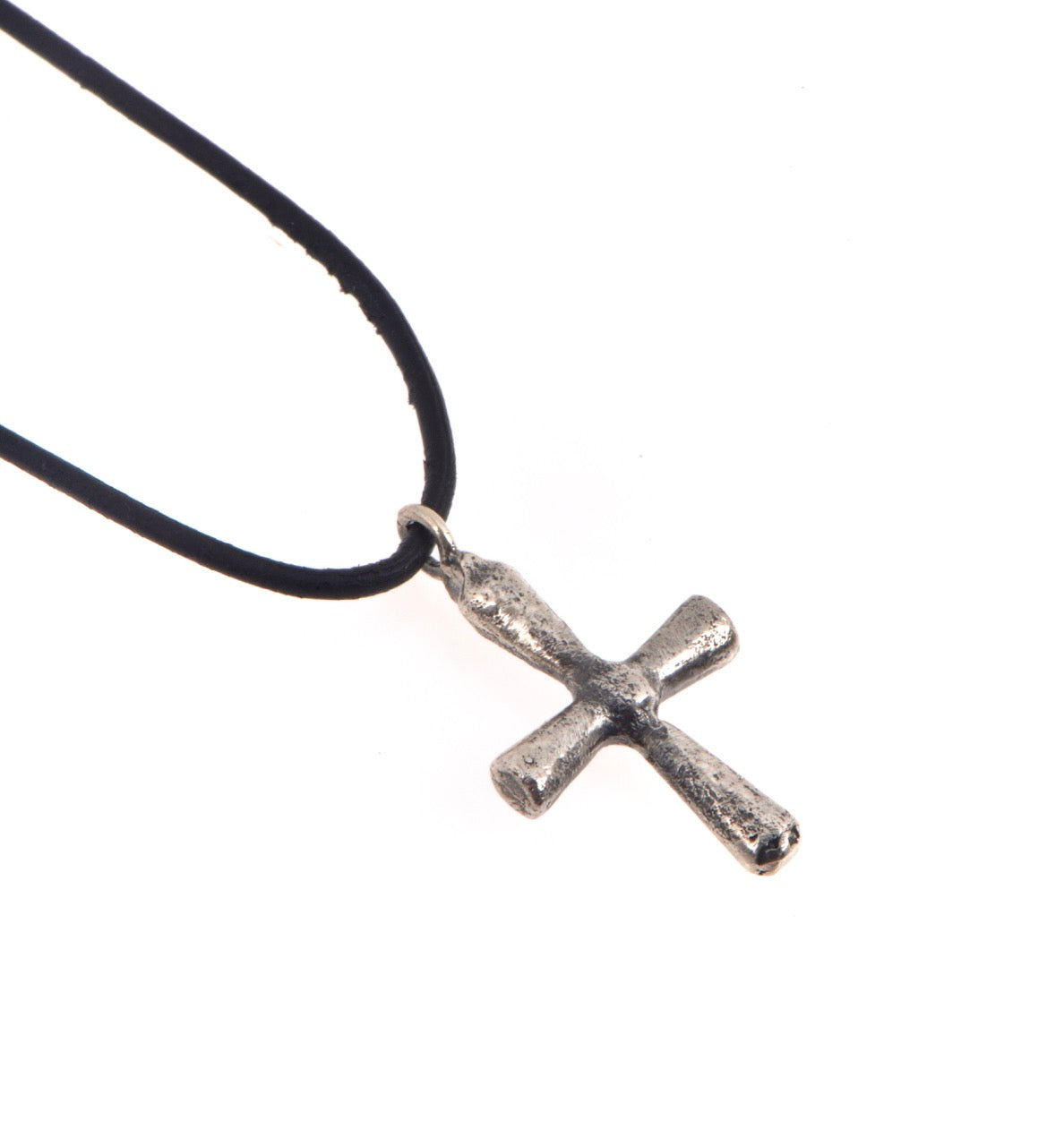 Holy Cross; Stavroz Leather Necklace