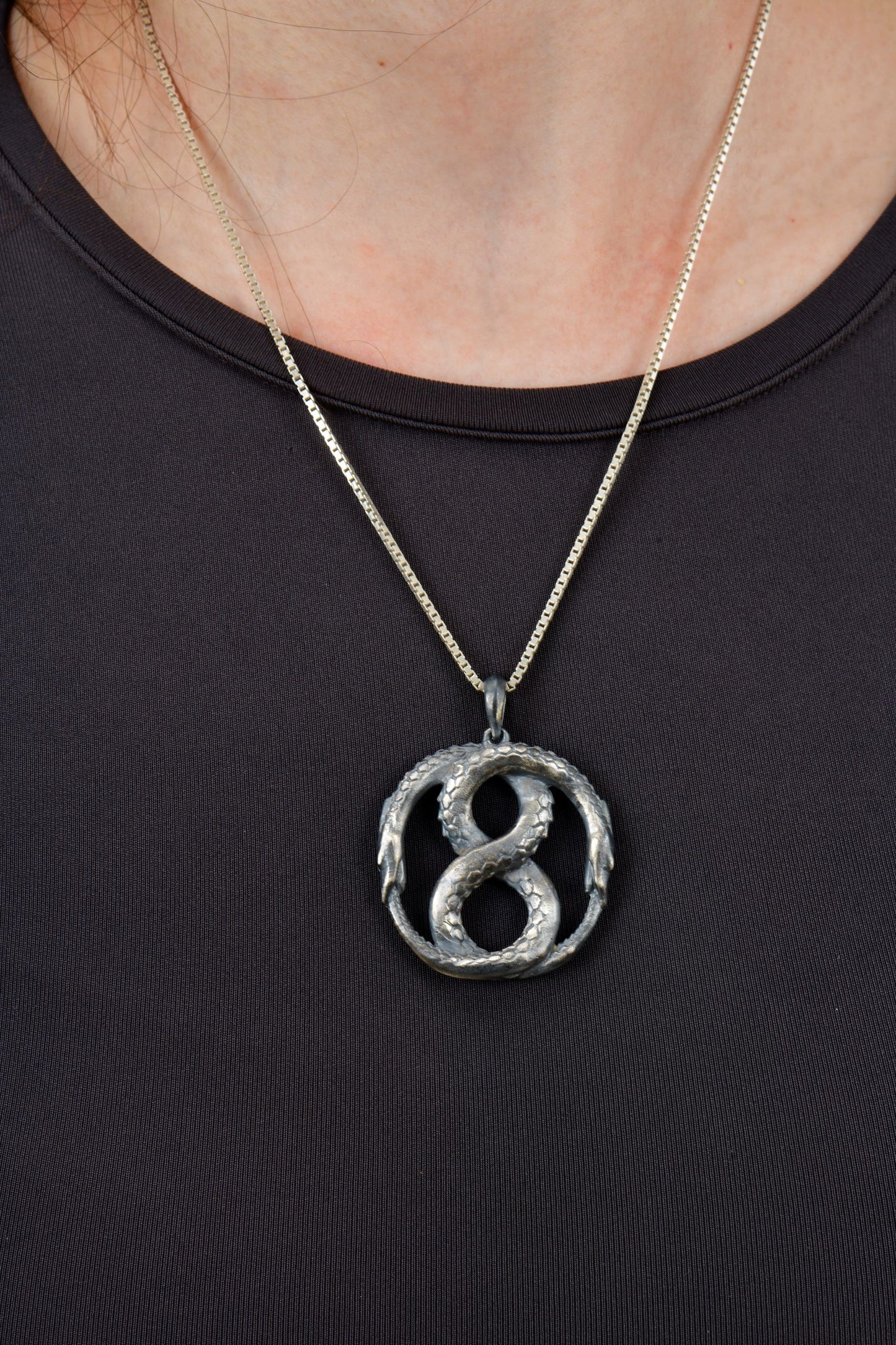 Çift Ouroboros Kolye