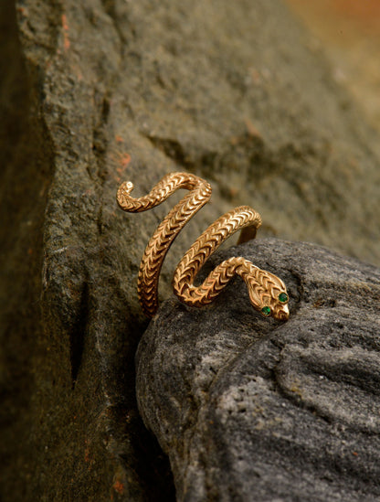 Roman Reptile Gold Ring