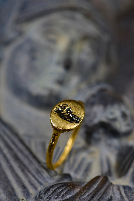 Virgin Mary and Baby Jesus Ring