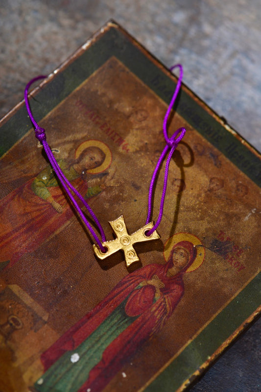 Byzantine Omphalion Cross Bracelet