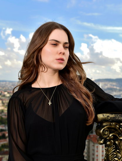 Byzantine Omphalion Cross Chain Necklace