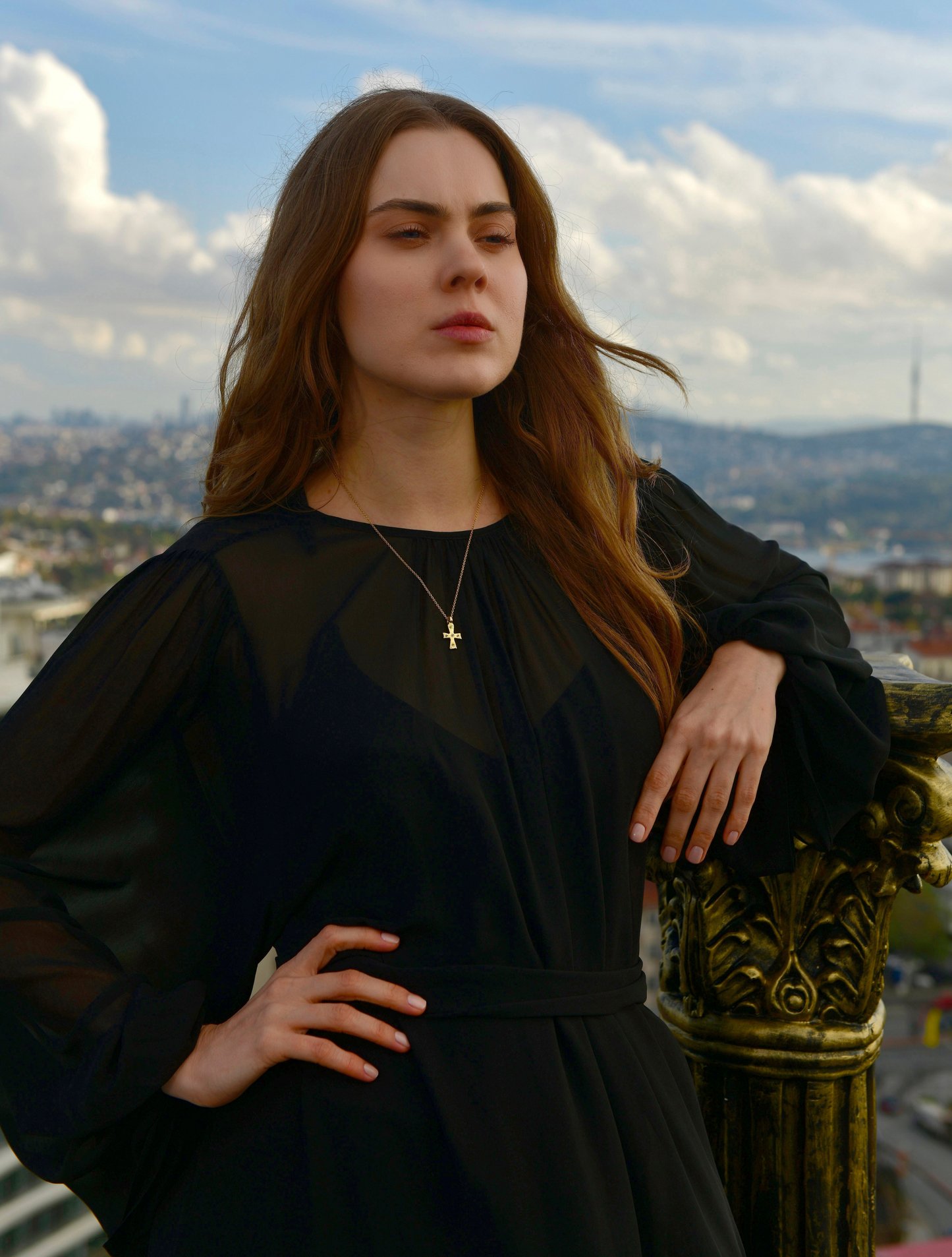 Byzantine Omphalion Cross Chain Necklace