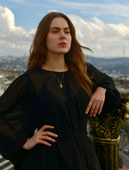 Byzantine Omphalion Cross Chain Necklace