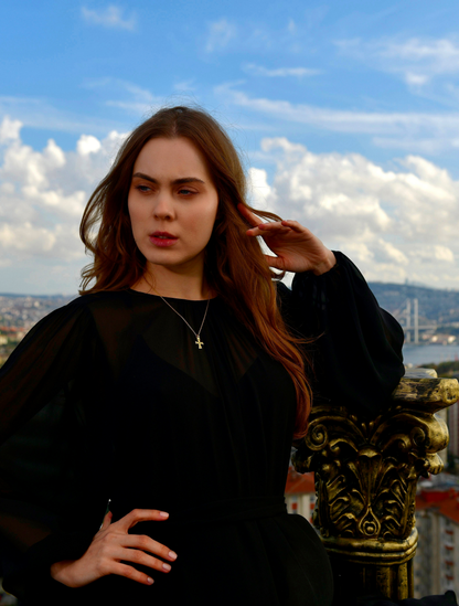 Byzantine Omphalion Cross Chain Necklace