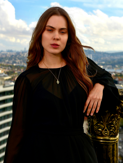 Byzantine Omphalion Cross Chain Necklace