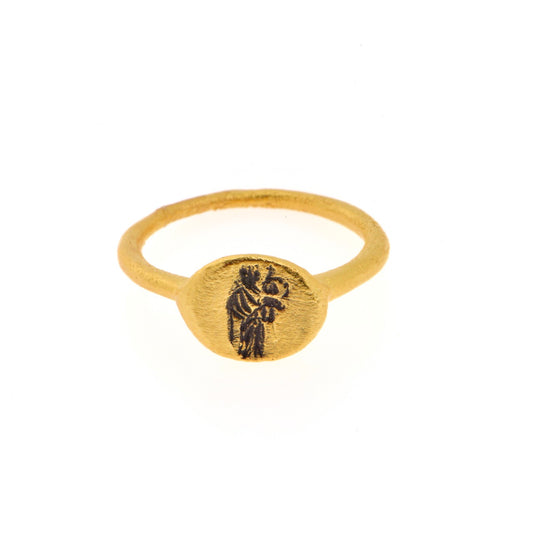 Virgin Mary and Baby Jesus Ring