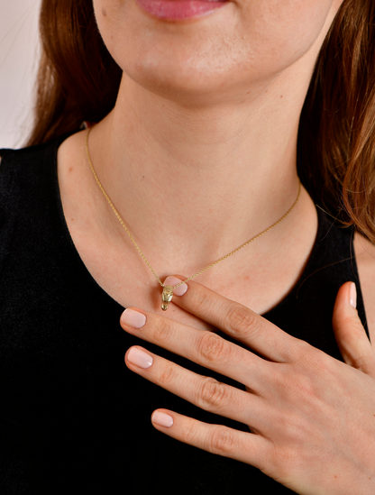 Panther Head Gold Necklace