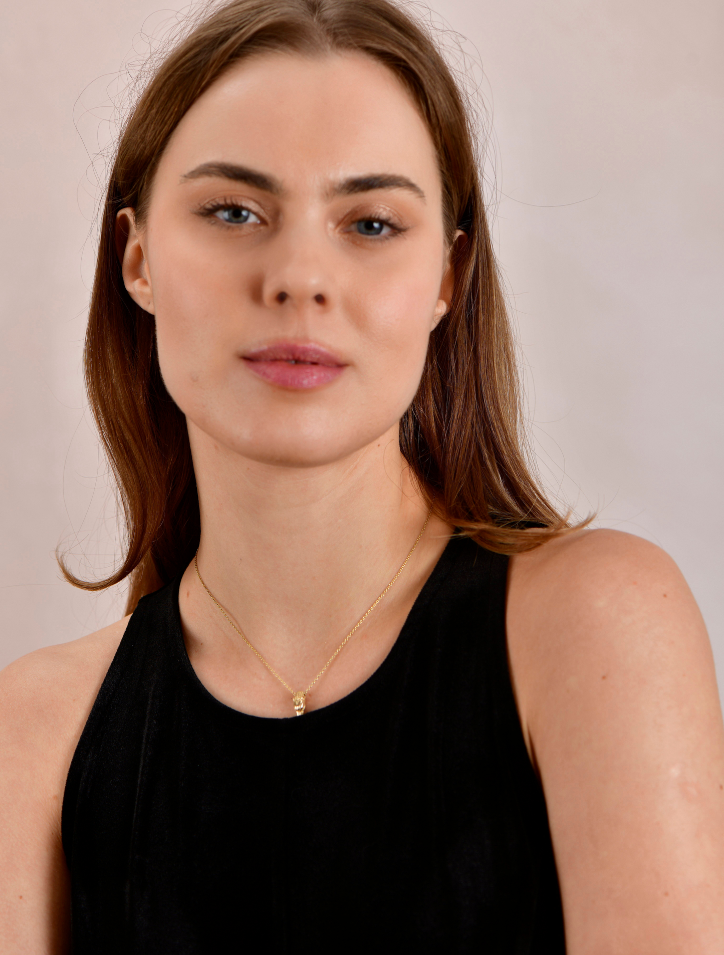 Panther Head Gold Necklace