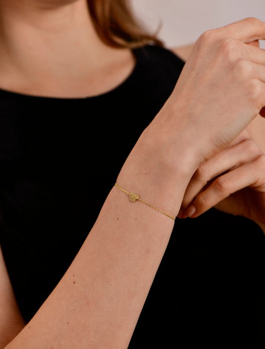 Ionic Column Gold Bracelet