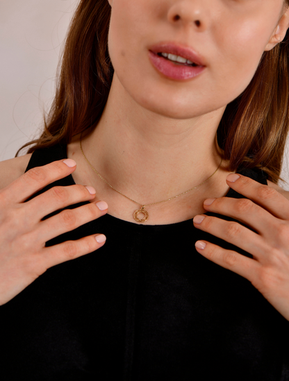 Meander Gold Necklace