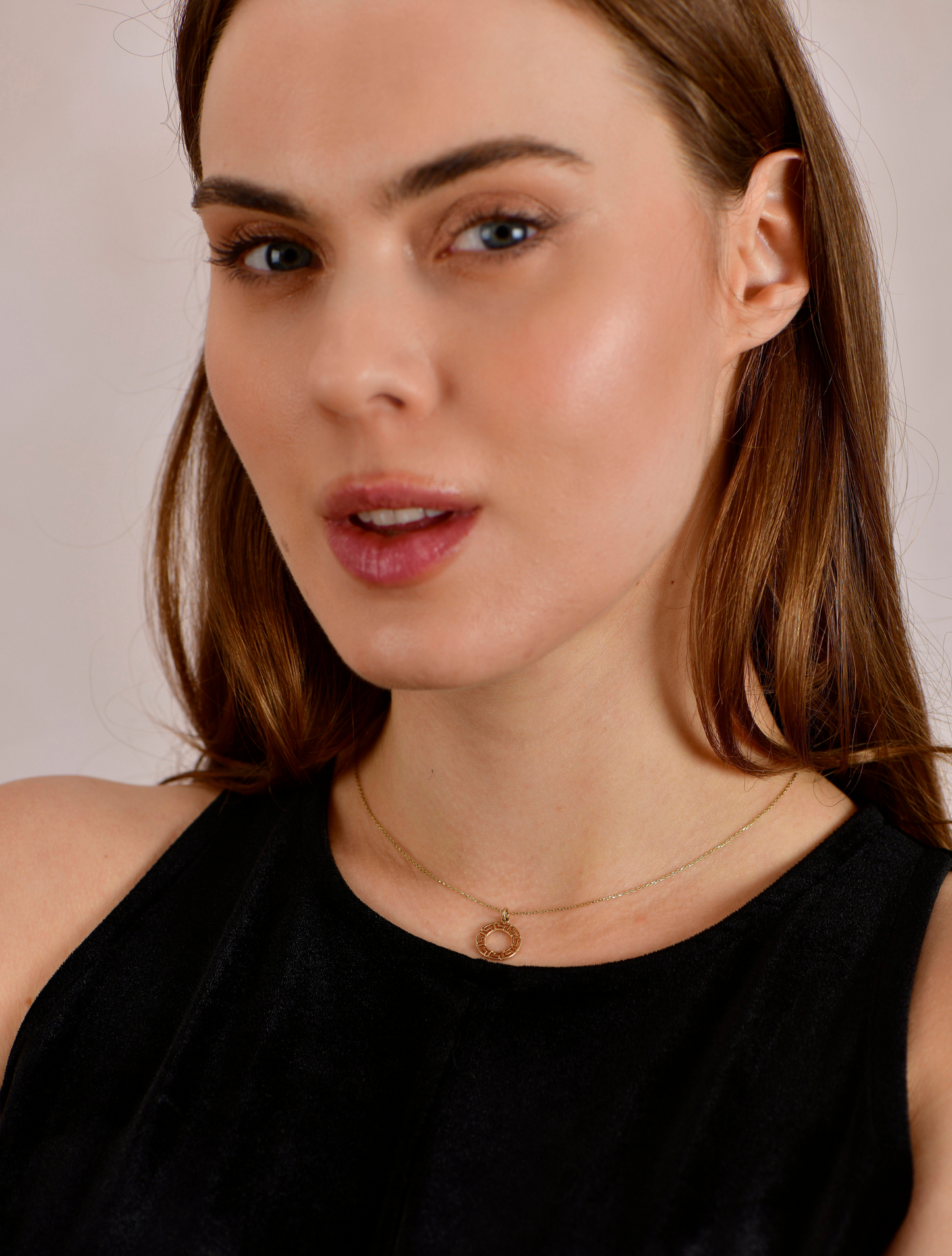 Meander Gold Necklace