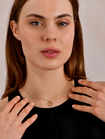 Meander Gold Necklace
