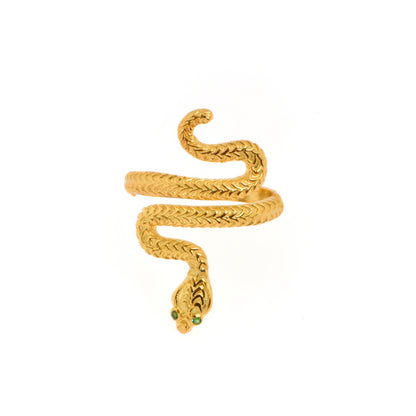 Roman Reptile Gold Ring